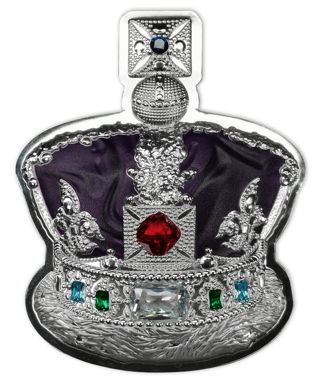 investičné striebro - mince - Imperial state crown Elizabeth