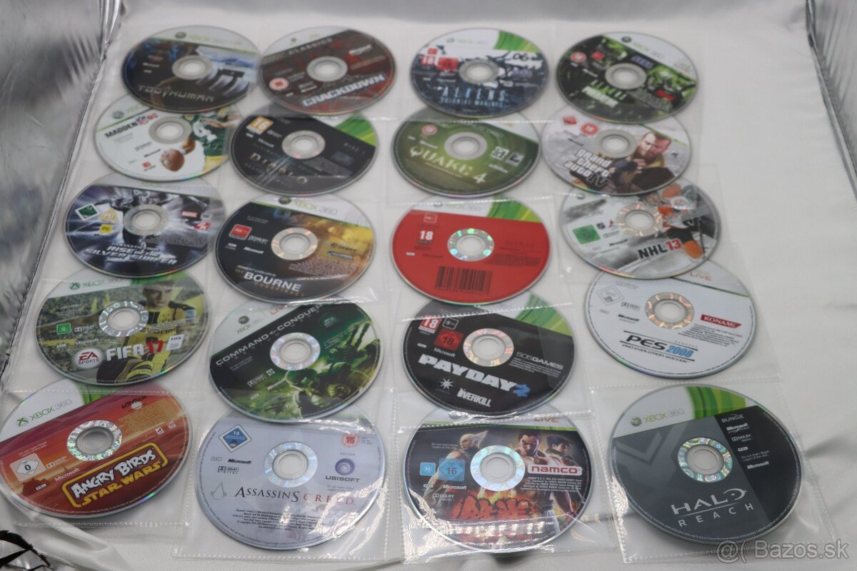 Xbox 360 – 20 hier iba disky, GTA IV, Halo, Tekken 6, Hitman
