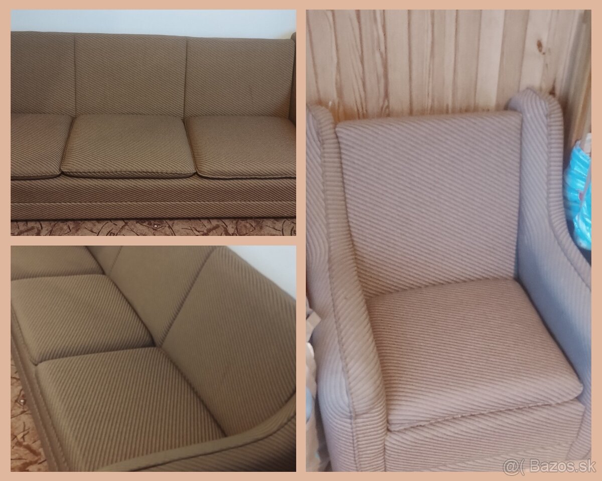 Gauč plus 2 kreslá