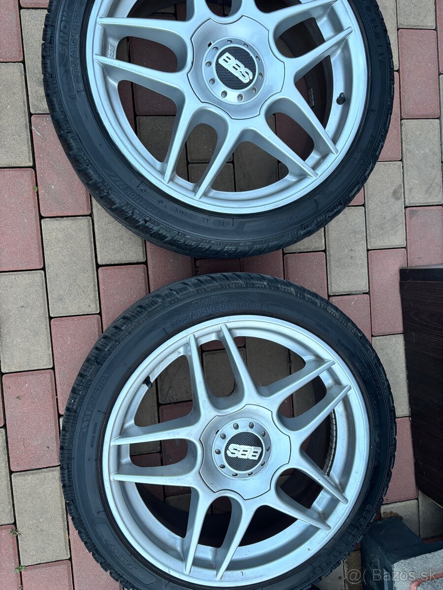 Hlinikove disky BBS 4x100 r17 + pneu