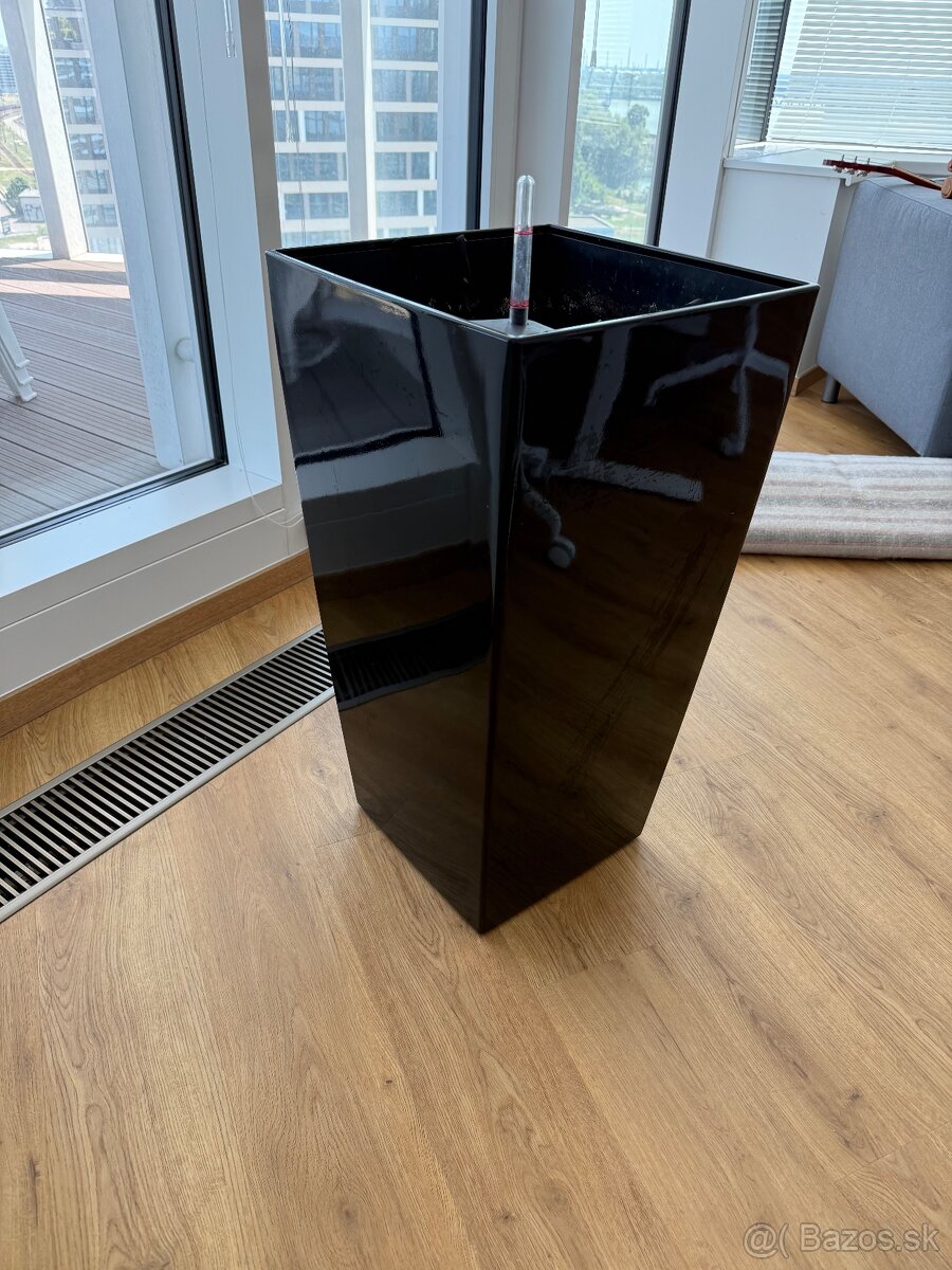 Lechuza Kvetináč čierny leskly 75x 40 cm