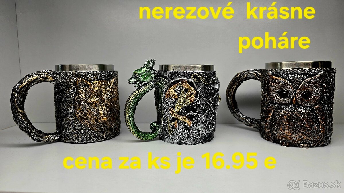 Nerezové  pohare