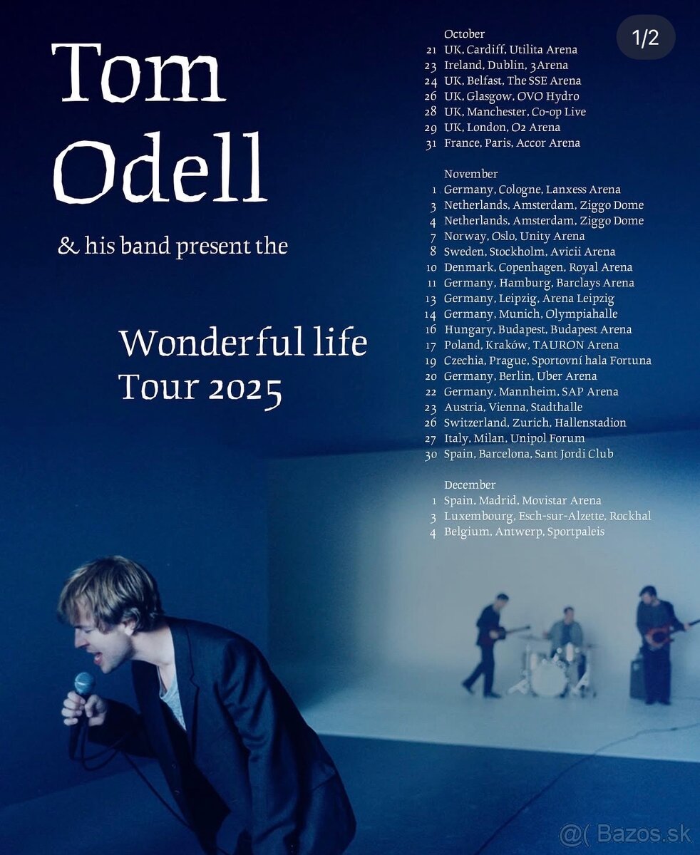 Lístok na koncert Tom Odell-Praha