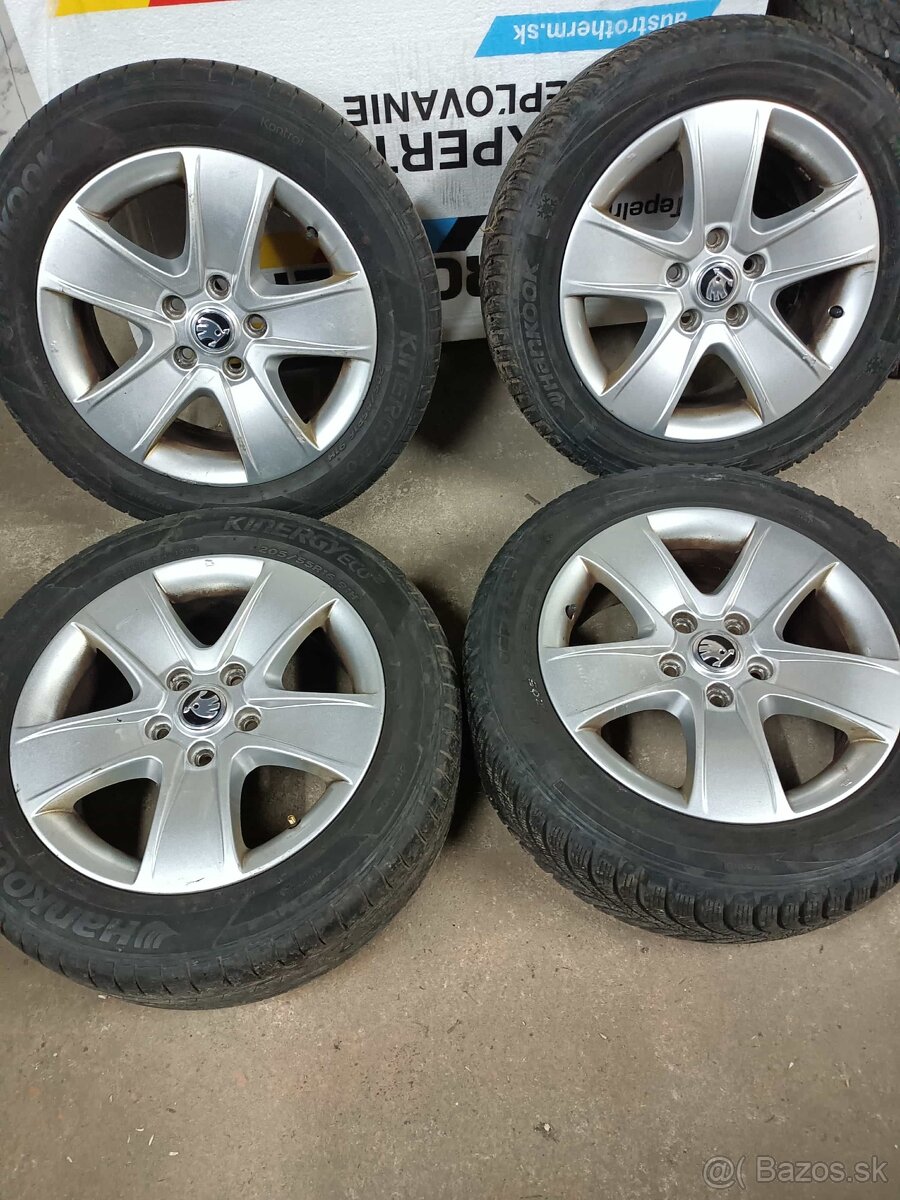 4ks alu disky Škoda 5x112 r16 pneu 5mm