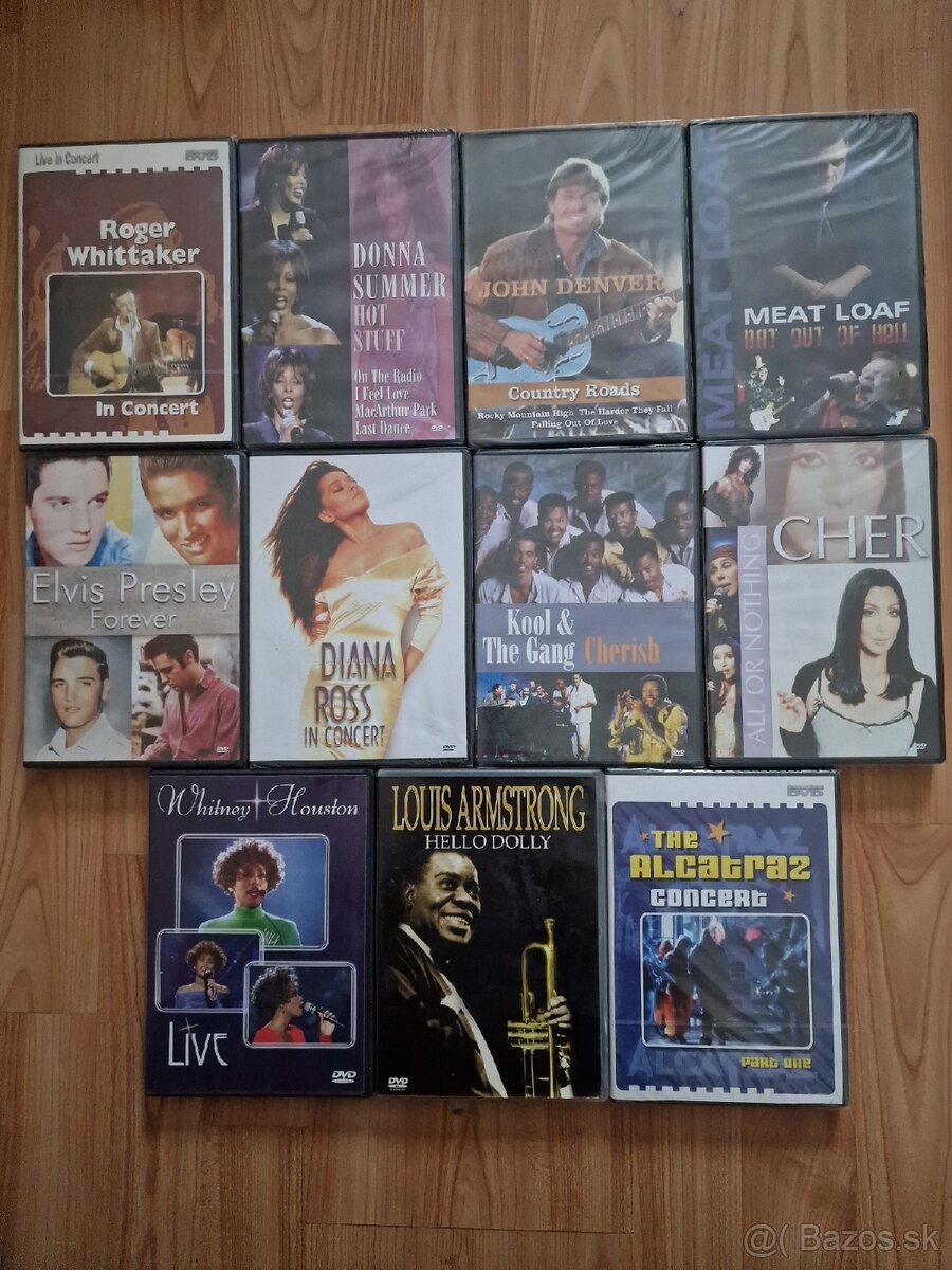 DVD koncerty. Cena za všetko spolu.