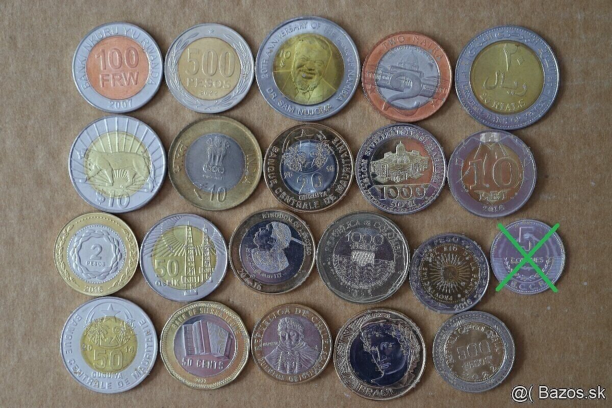 Unc mince bimetalické (20 ks)