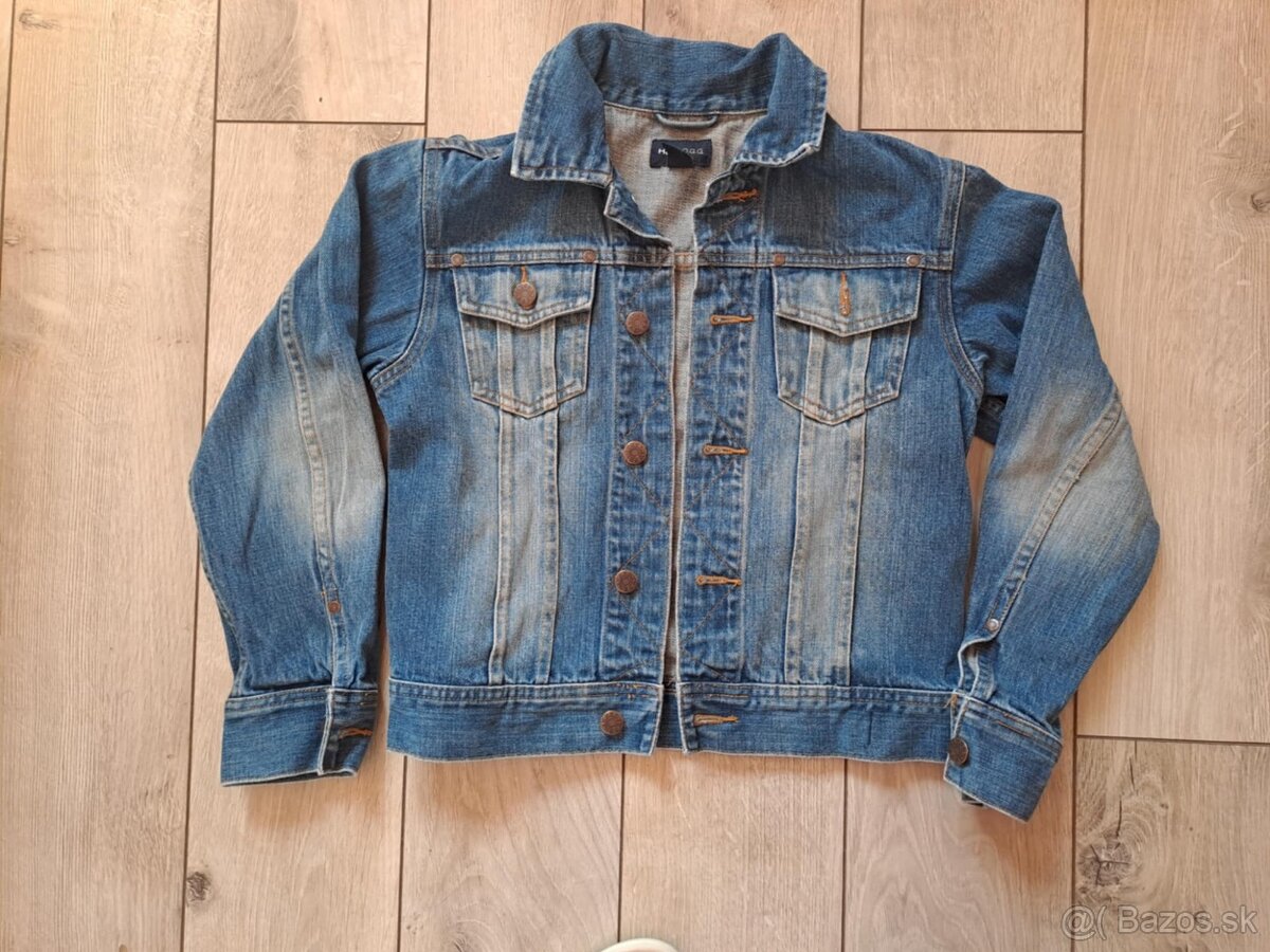 riflová bunda H&M velkost 140