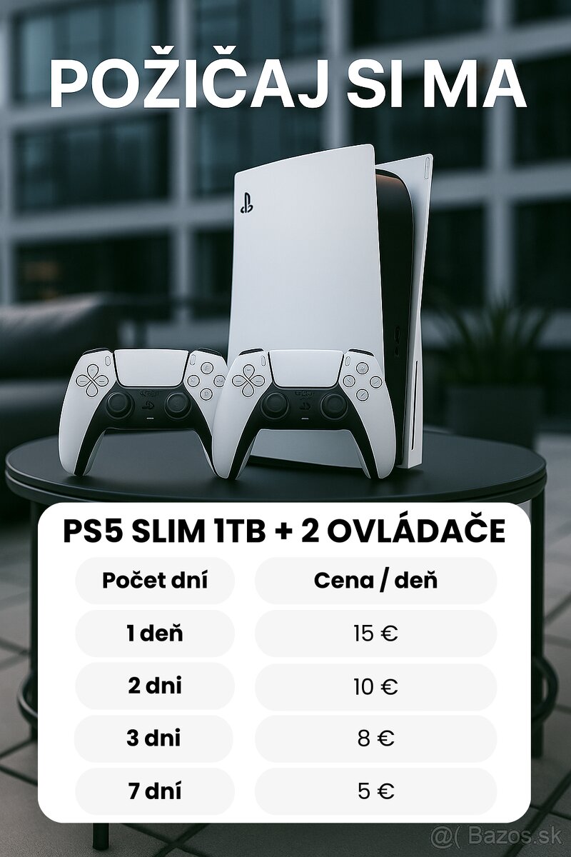 Požičaj si PlayStation 5 + 2 ovládače a stovky hier
