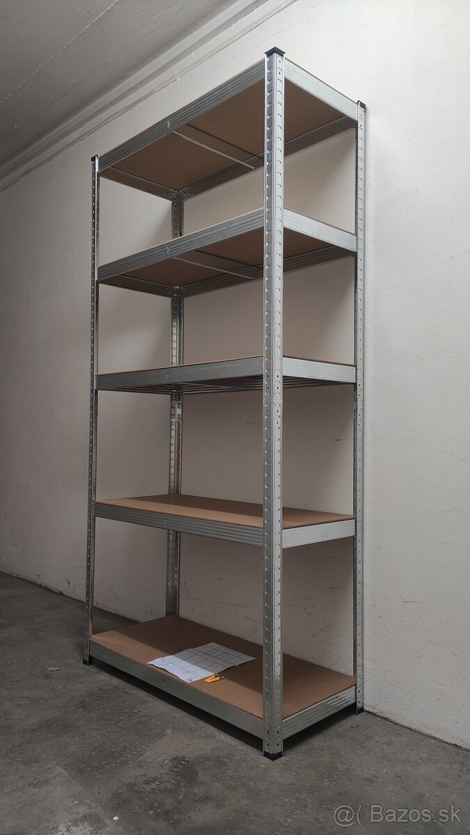 Zadarmo priveziem kvalitné regále 180x90x40cm, 175kg/polica