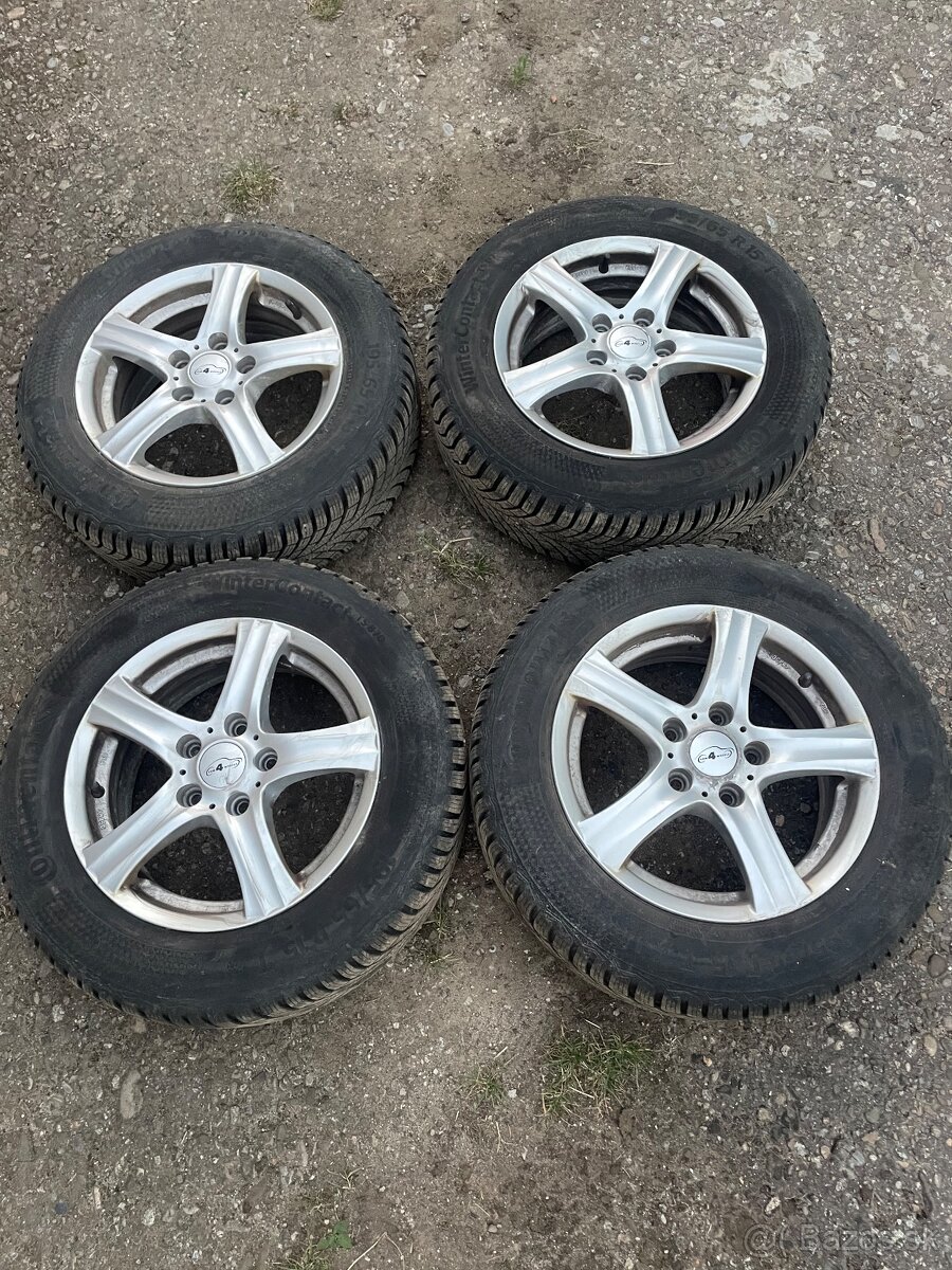 5x112 r15 elektróny Volkswagen + zimne 195/65r15 Continental