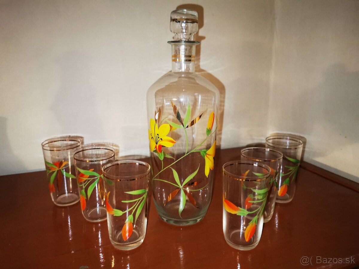 Retro set pohárikov s karafou