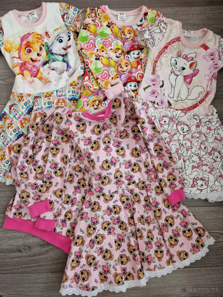 Detské točivé šaty 122