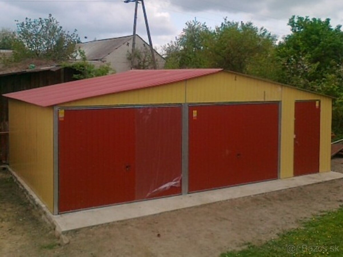 Montovaná plechová garáž SERVIS LINE