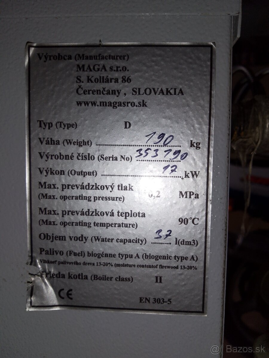 Kotol na drevo, Maga.