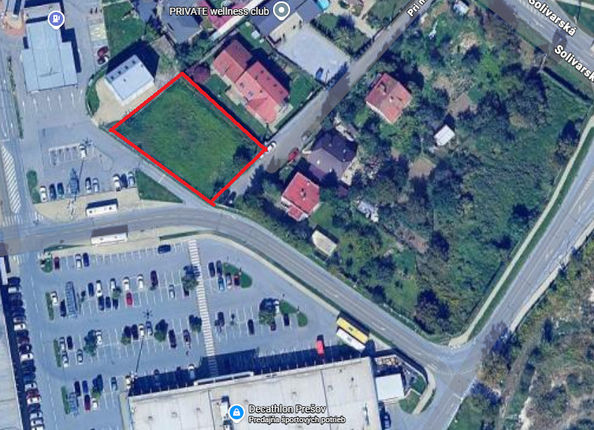 pozemok pri Tescu Prešov 803m2