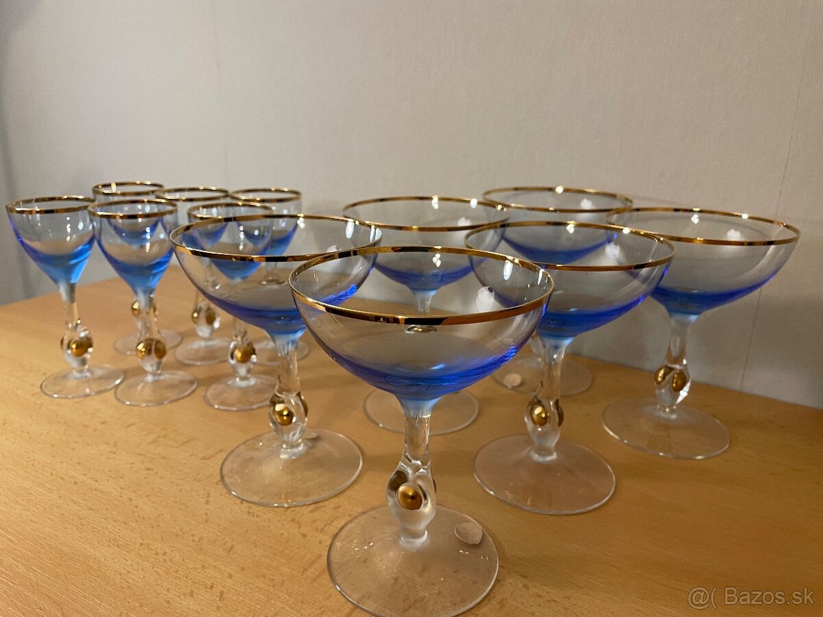 Poháre Zlatá Zuzana modré