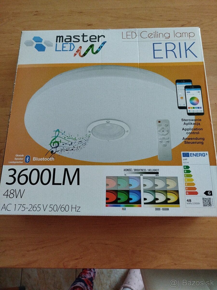 Led luster RGB reproduktor diaľkové