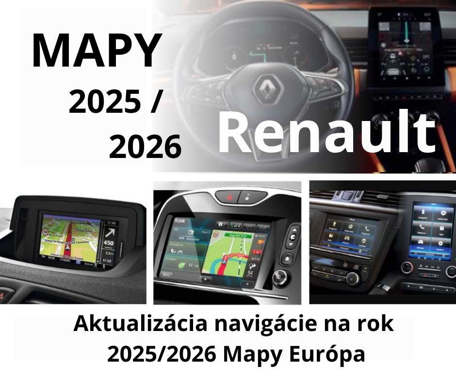 Navigacia Renault mapa 2025/26 SD /USB aktualizácia