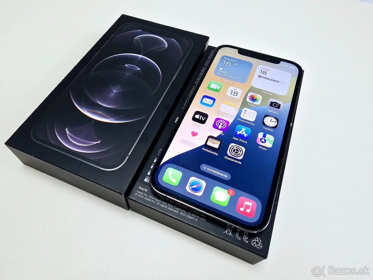 APPLE IPHONE 12 PRO 128GB GRAPHITE,BATERKA 100%