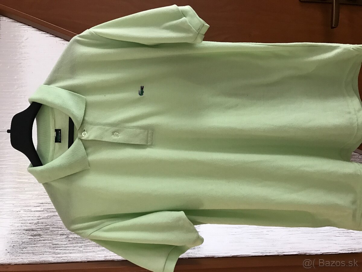 LACOSTE limetkove pánske polotricko L/XL