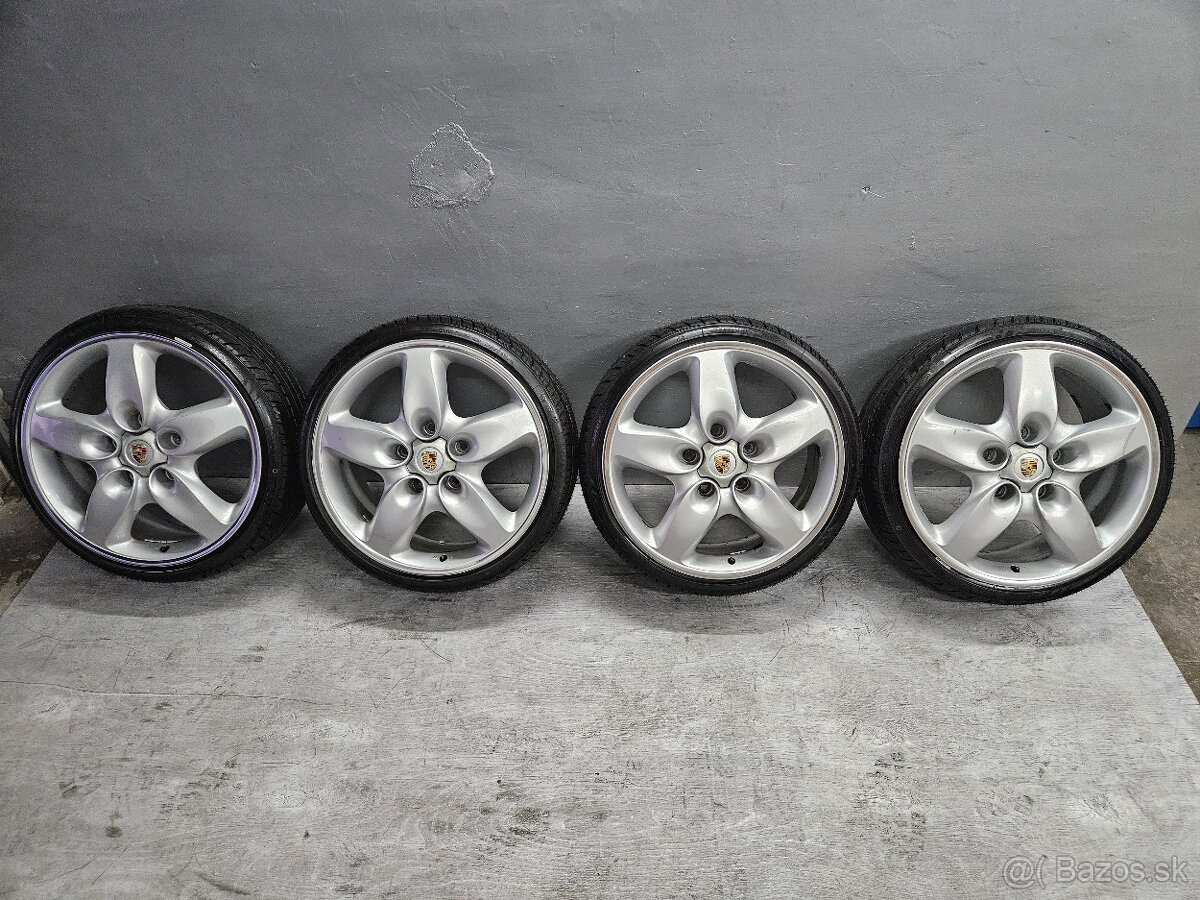 Predám alu disky Porsche 5x130 r18 + letné pneu