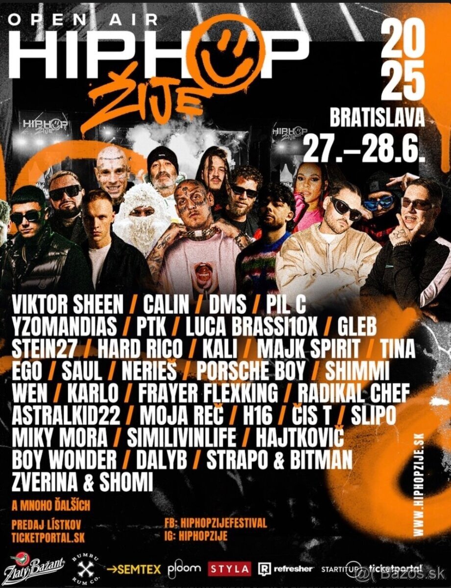 Hip hop žije 2025 lístky