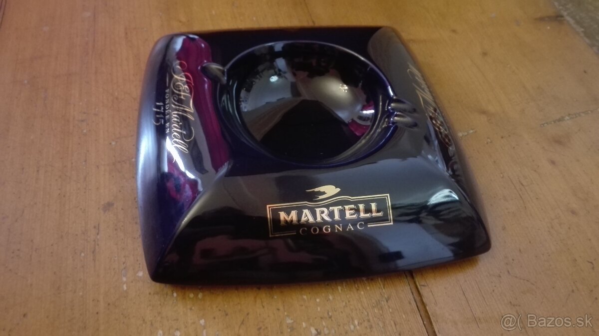 Keramický reklamní popelník - Martell Cognac- velký