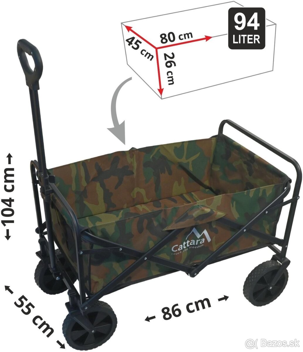 CATTARA Vozík kempingový skladací TROGIR ARMY