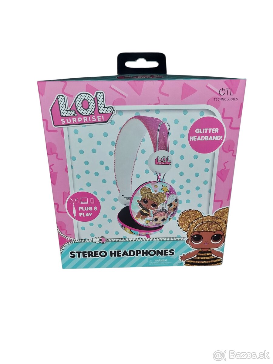 Detské slúchadlá L.O.L. surprise glitter glam