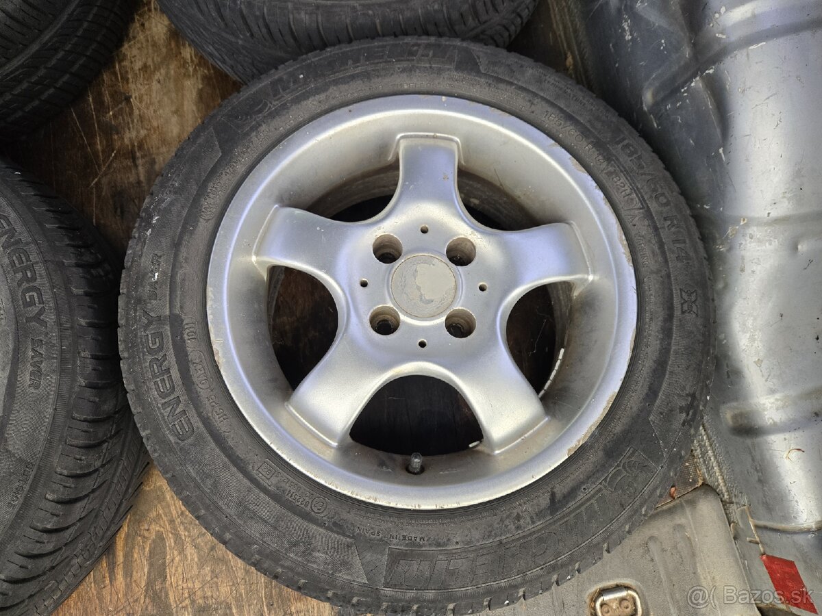 Hliníkové disky 4x98 + letné pneu 185/60r14