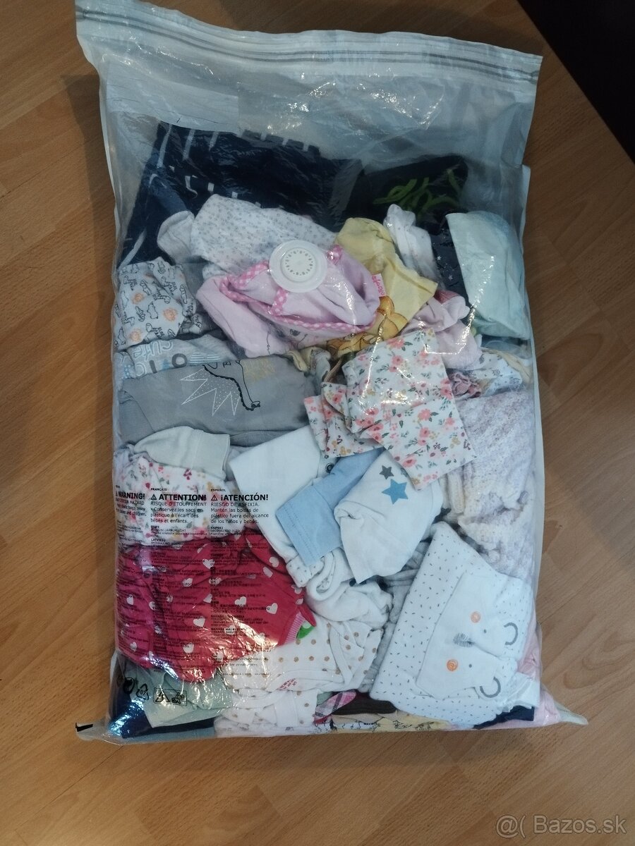 Vrece oblečenia veľkosť 0-3 mesiace