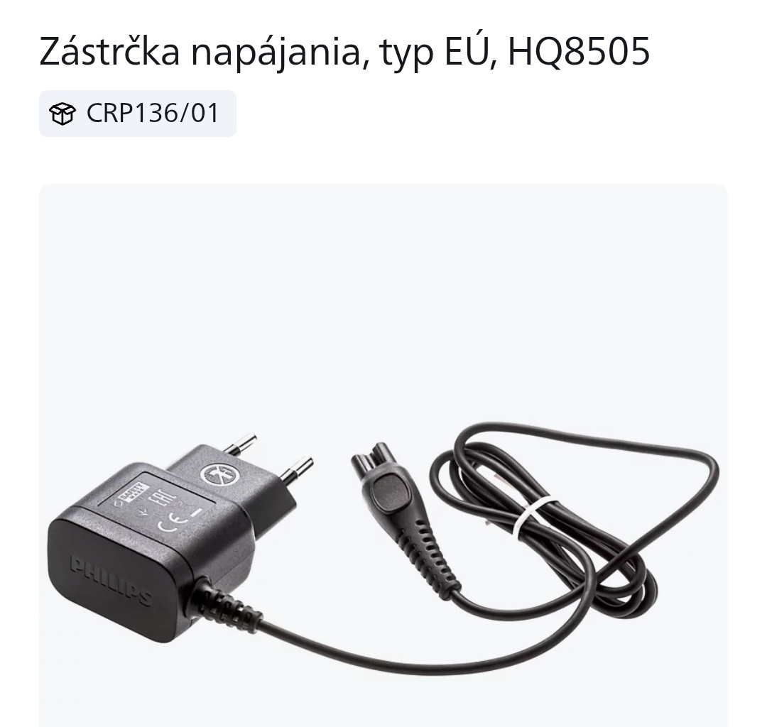 Napajací adaptér Philips HQ8505