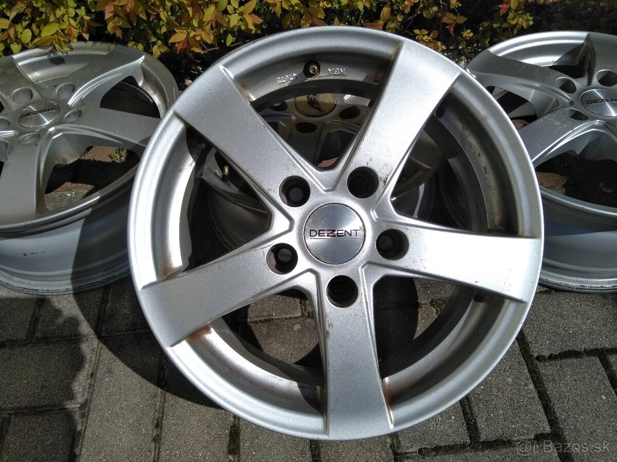 Alu disky DEZENT 6J-5x114,3 r 15"