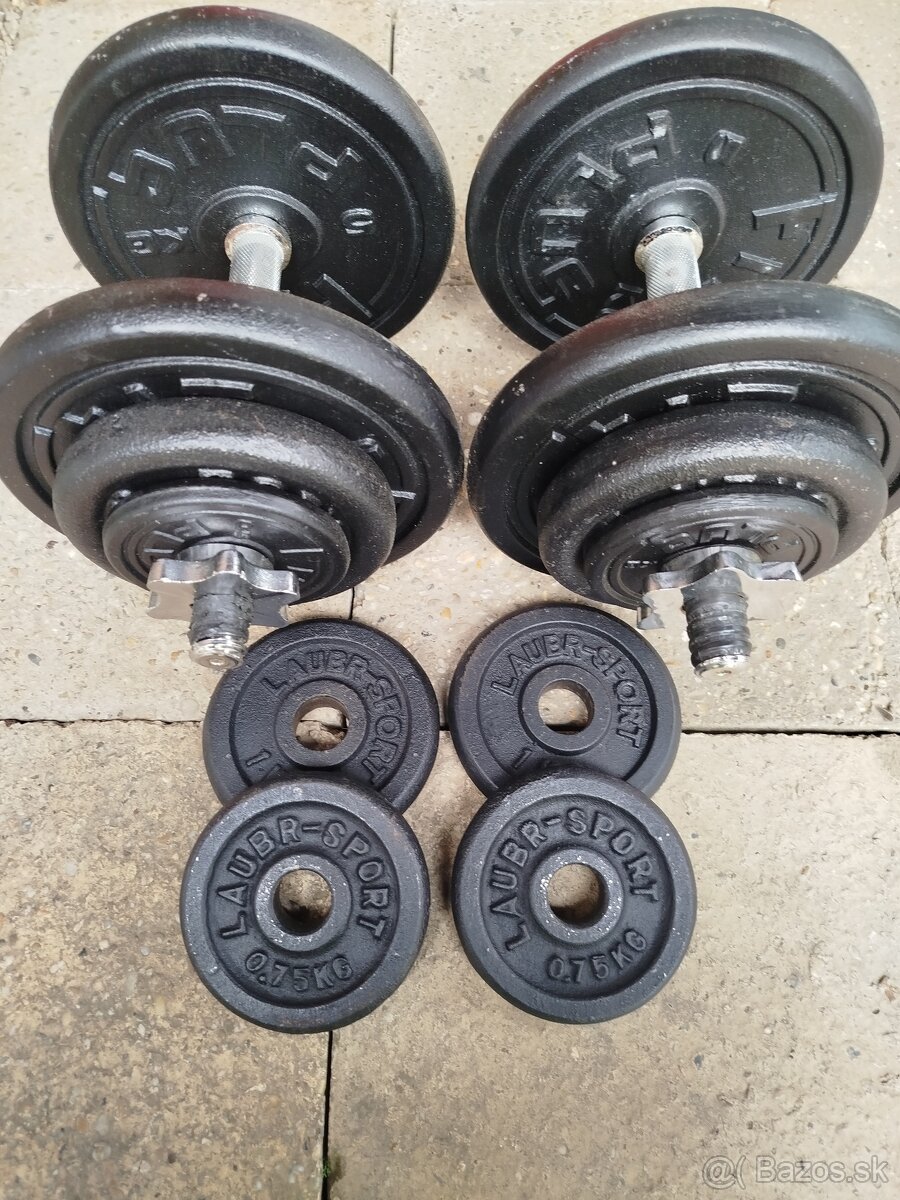 Jednoručné činky 2 x 17 kg