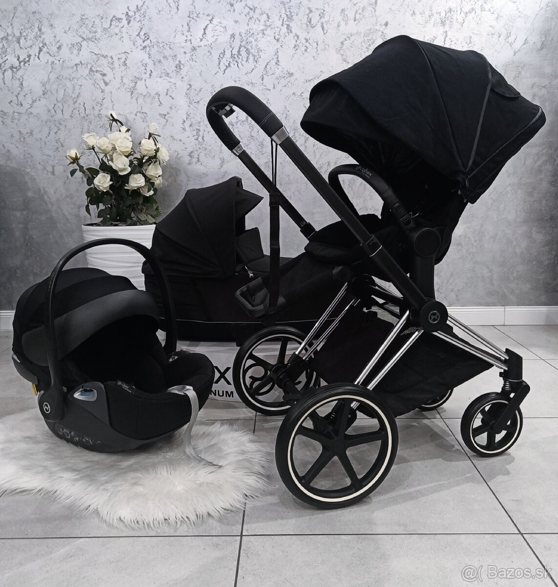 TROJKOMBINÁCIA CYBEX PLATINUM CHROME BLACK