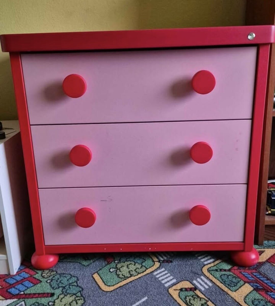 Komoda Ikea Mammut ružová
