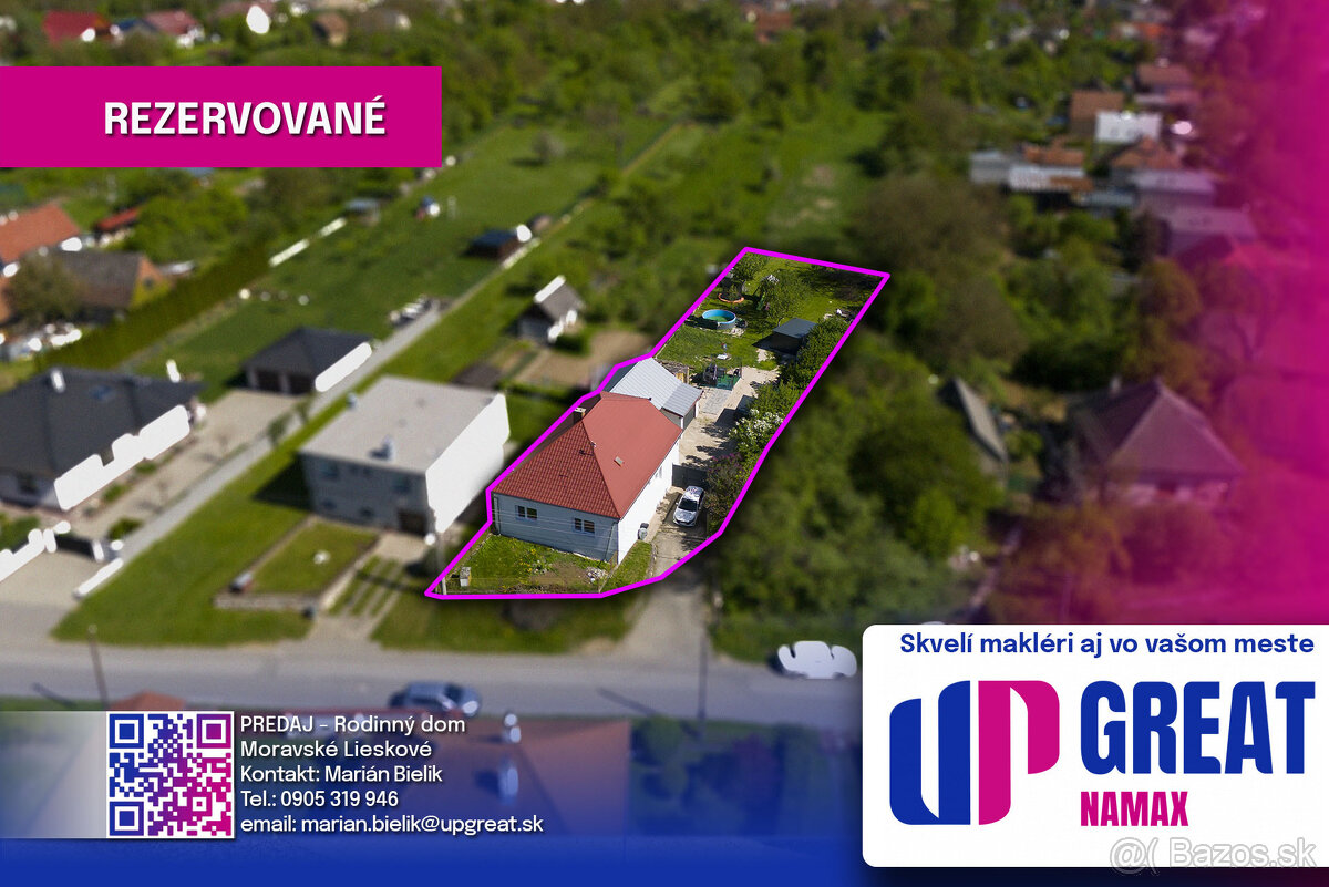 REZERVOVANÉ - Rodinný dom - Moravské Lieskové