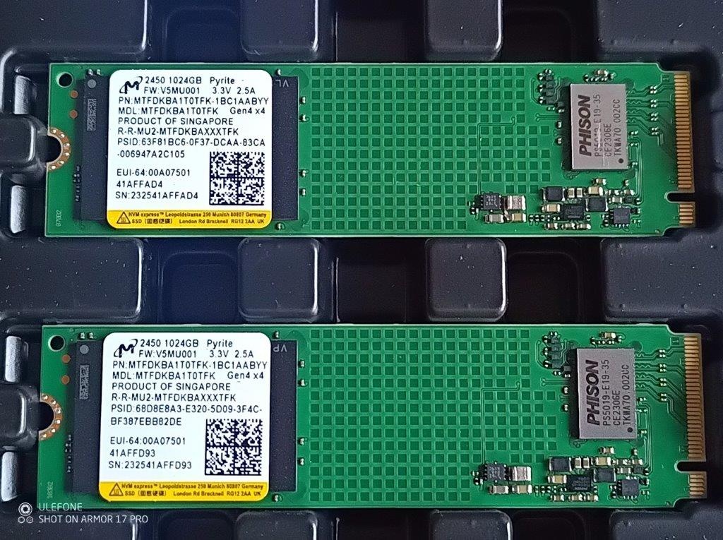 Micron 2450 512GB/ 1TB a 3400 2TB M.2 (PCIe 4.0 4x NVMe)