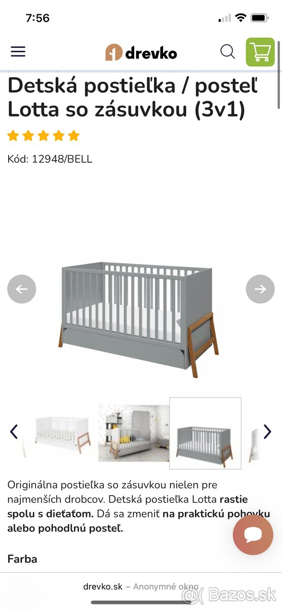 Detská rastúca postel