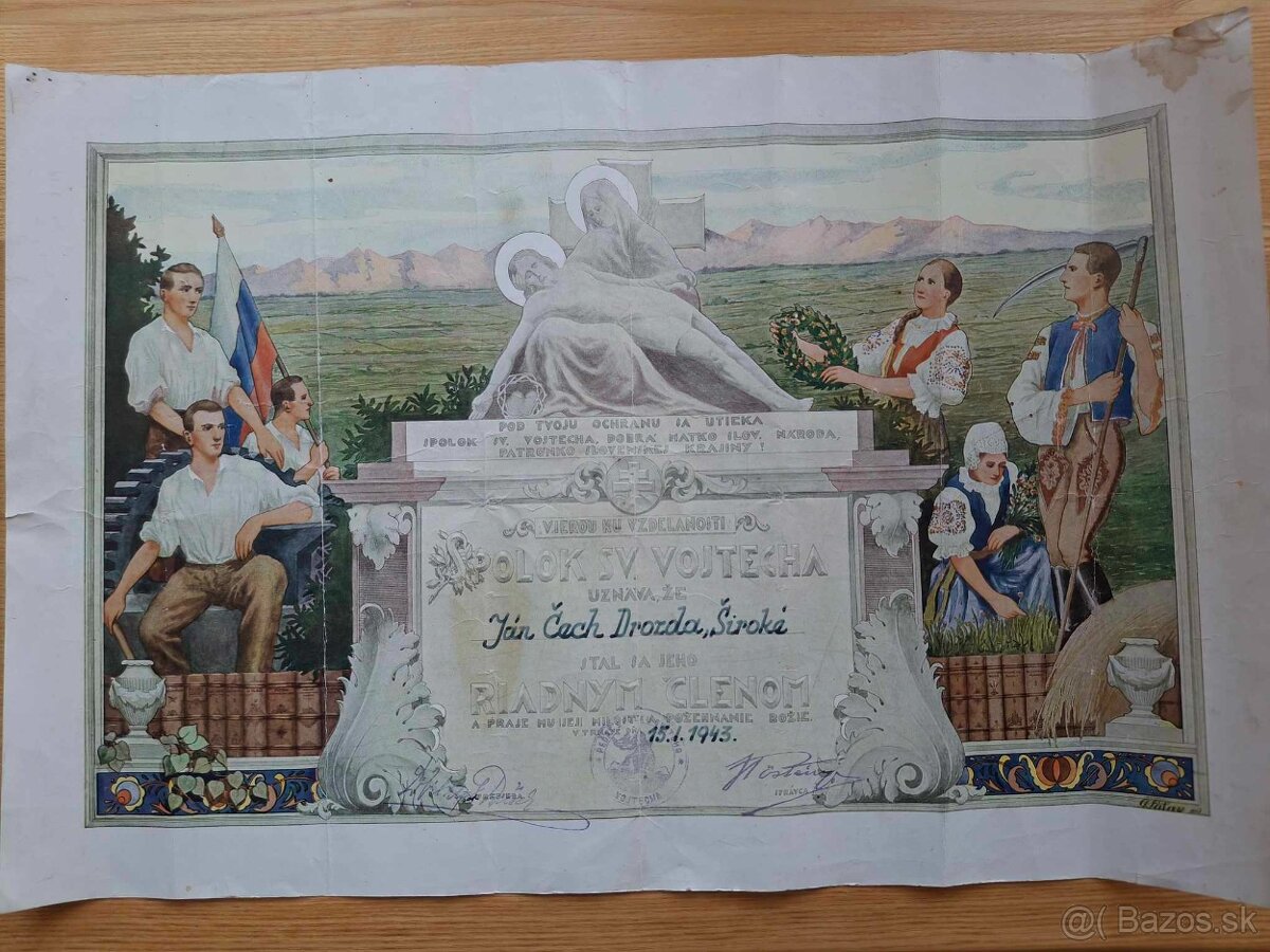 Menovací dekrét, Spolok SV. Vojtecha 1943, Slovenský štát