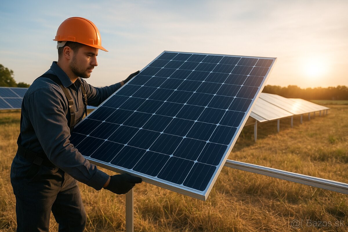 Partia montérov – montáž solárnych panelov Nemecko