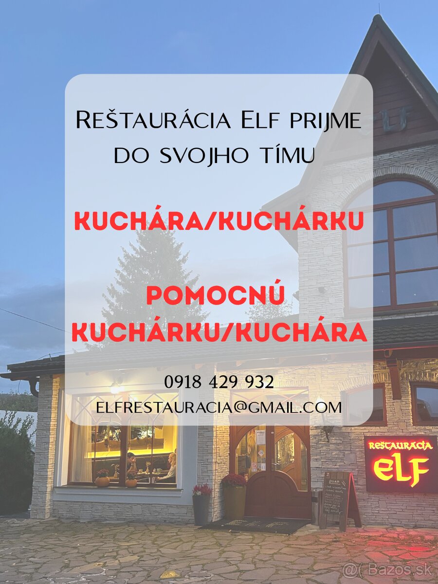 Hľadáme kuchára/kuchárku