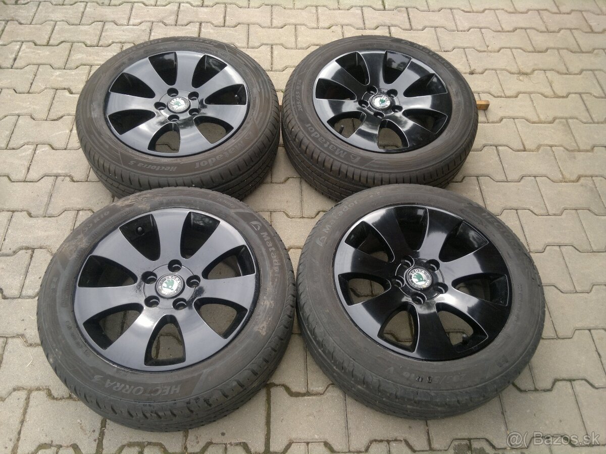 Elektrony Skoda Superb II, Octavia II Black 5x112 r16,letne