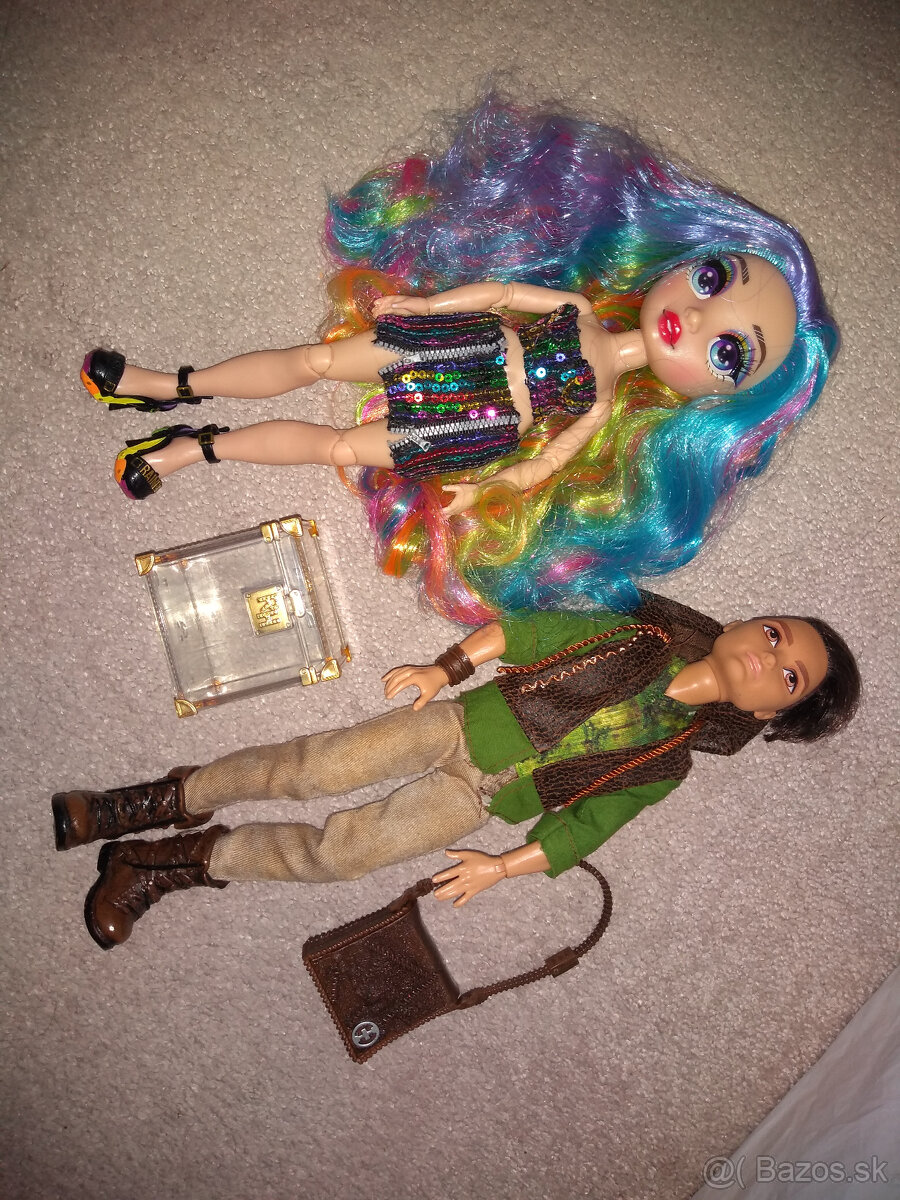 2x bábika barbie Ken a Rainbow high ohybné obe