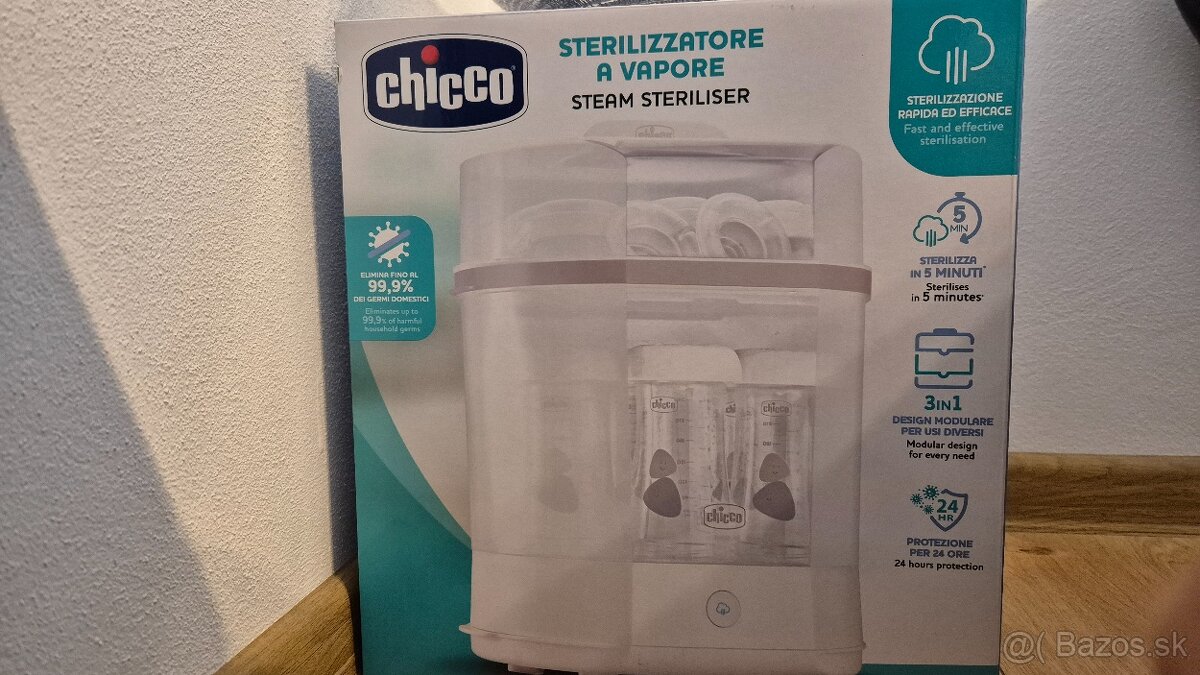 CHICCO Sterilizátor parný 3v1 philips avent odsavacka