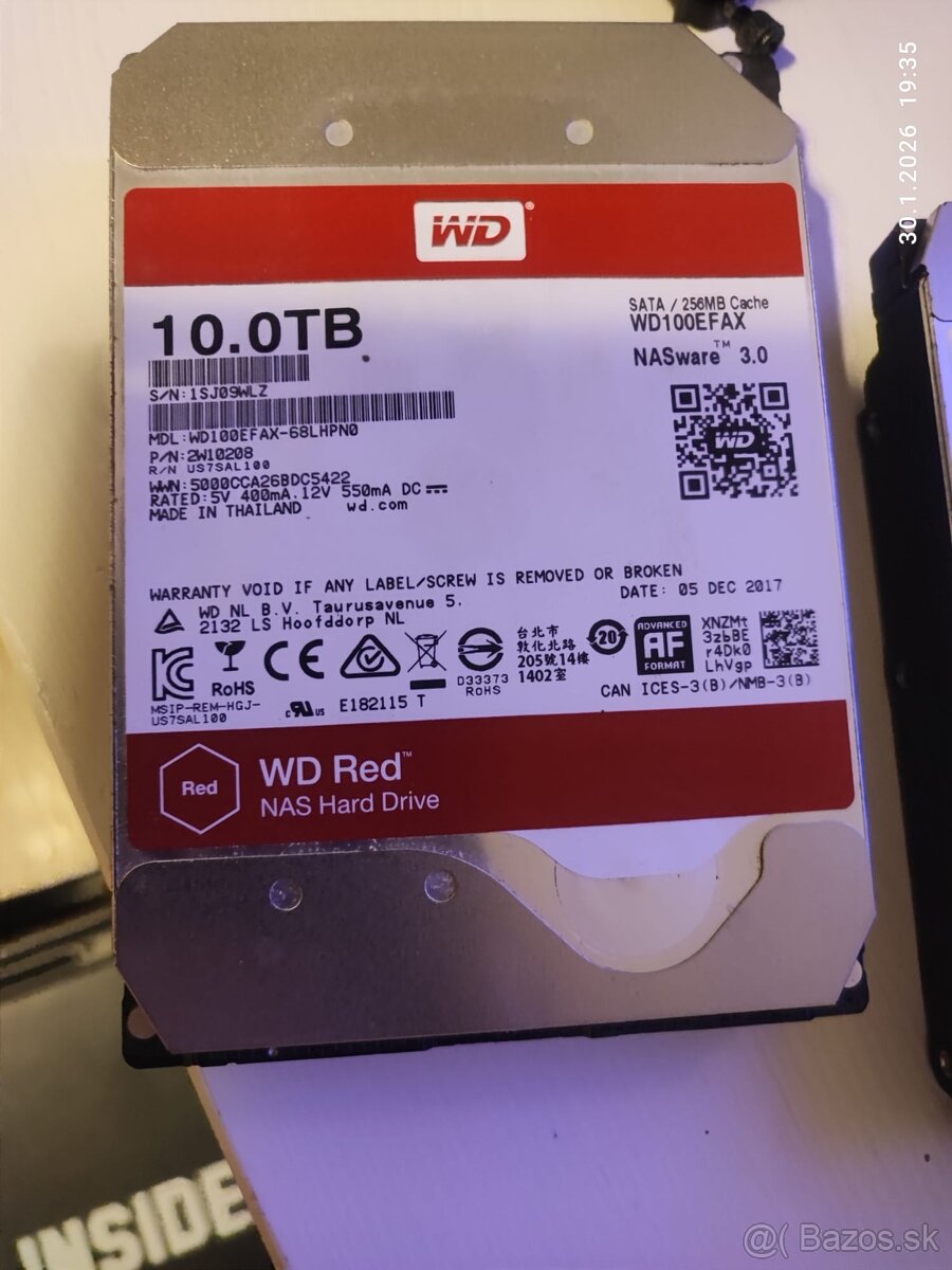 WDC WD100EFAX - 68LHPN0 - 10TB Red NAS