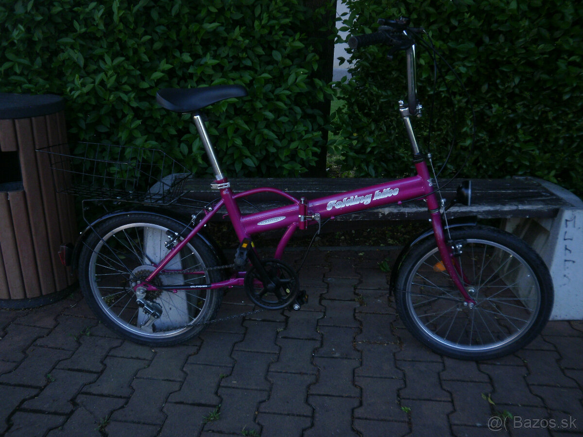 Skladací bicykel- s prehadzovačkou