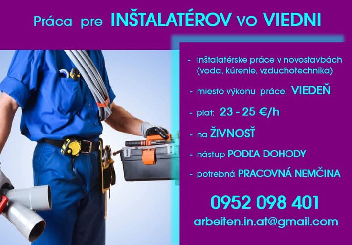 Práca pre INŠTALATÉROV vo Viedni