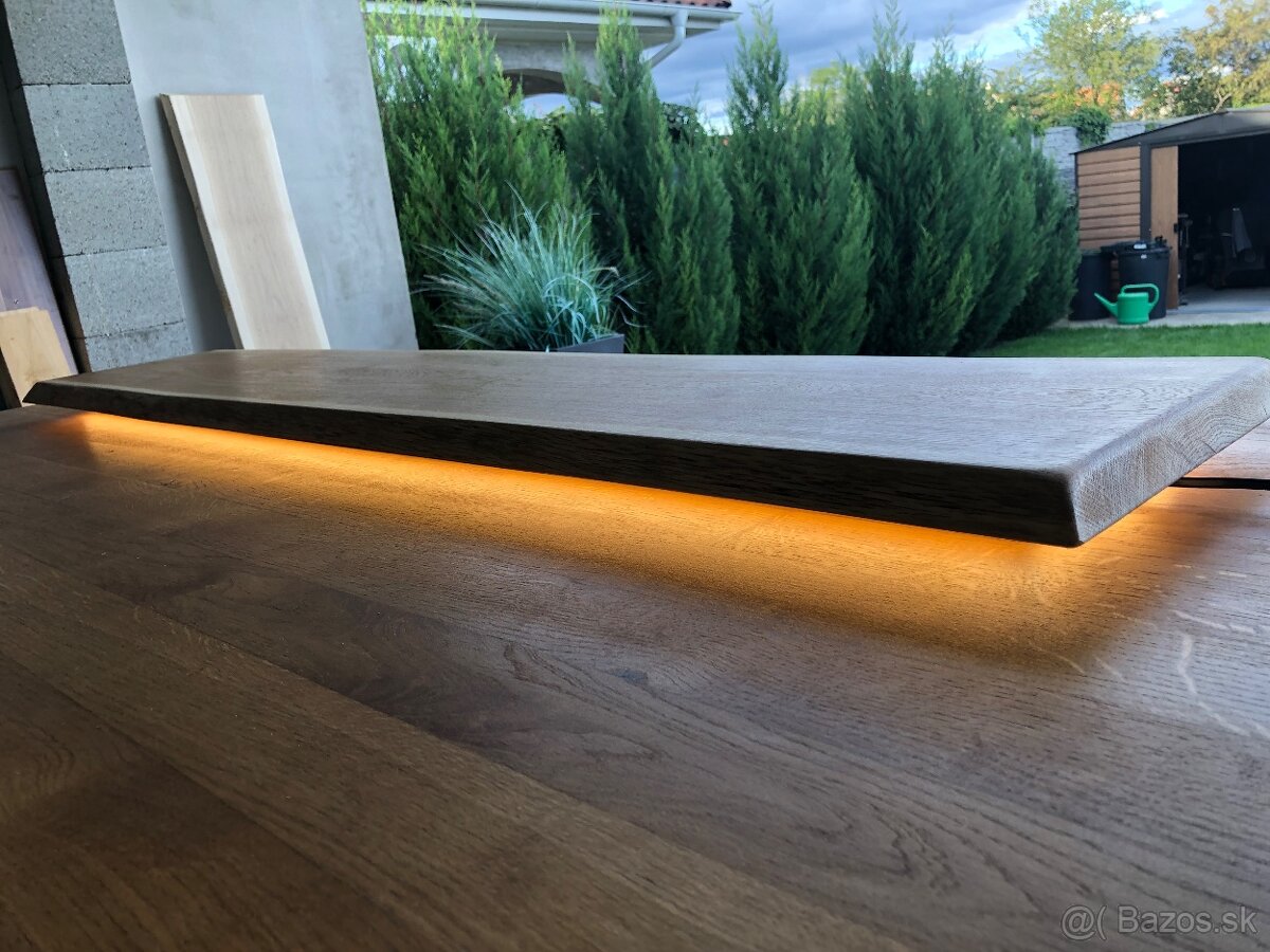 Nastenný LED drevený panel, svietidlo led svetlo