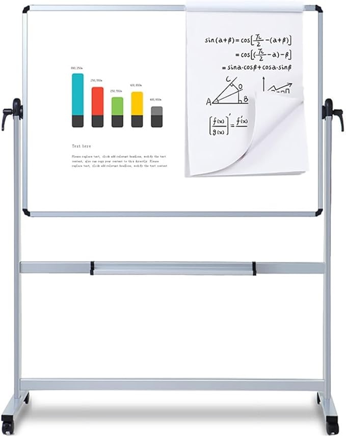 Obojstranná mobilná magnetická tabuľa 120×90 cm
